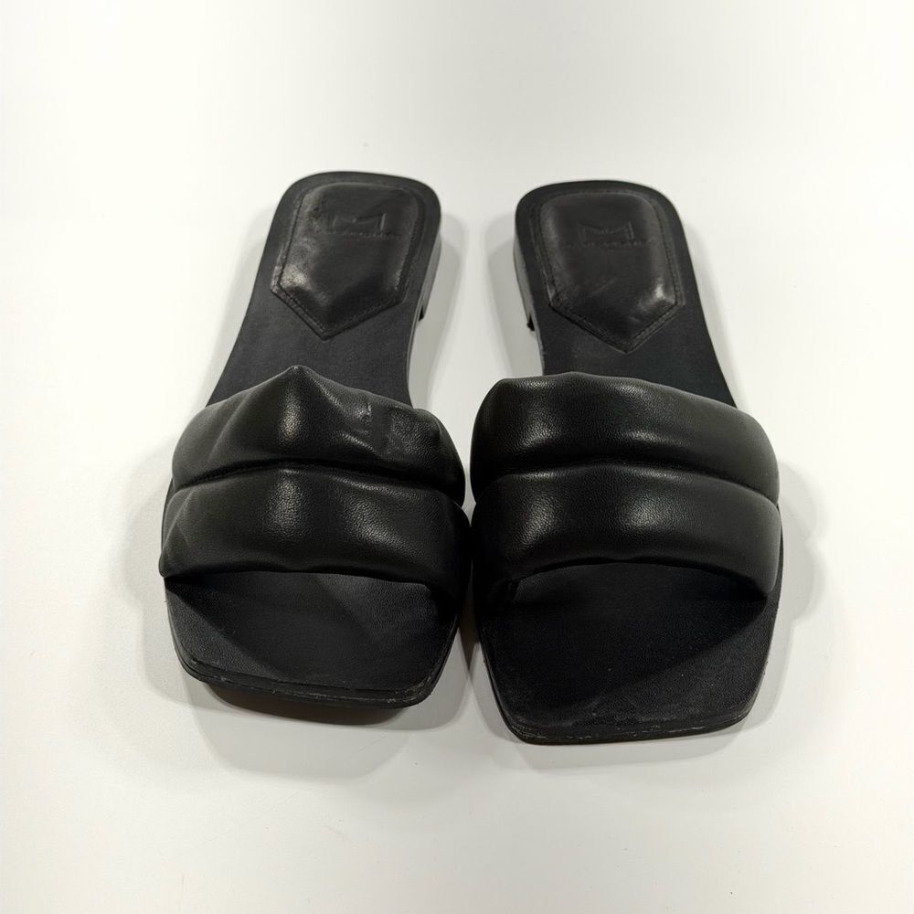 Marc Fisher Black Quilted Mules 7.5